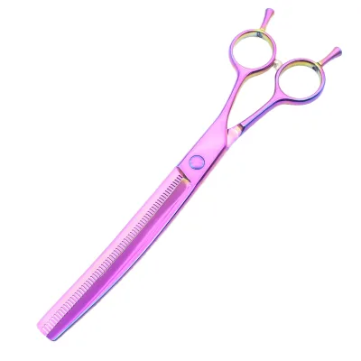 7.0 Inch Professional Stainless Steel Pet Scissors Curved Thinning Scissors for Cats and Dogs Dog Grooming Products