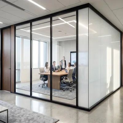 Smart Glass Partition OEM ODM CE Approved Hygienic Durable Customized Height Thickness Worldwide  Laminated Waterproof Tempered