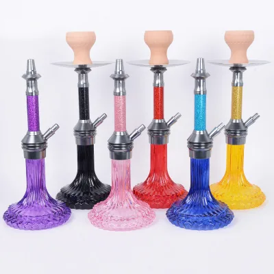 Single Pipe Custom Logo Modern Style Arab Shisha Hookah Handle Aluminium Alloy Shisha Hookah