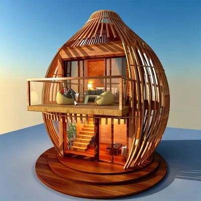 Customized Wooden House Camping Room Dream Tree House Hotel Resort Camping Base Room Scenic Area Resort Wooden House
