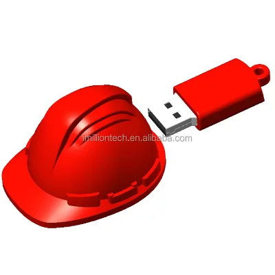 Free Sample Helmet Shaped Usb Flash Drive with Free logo Printer