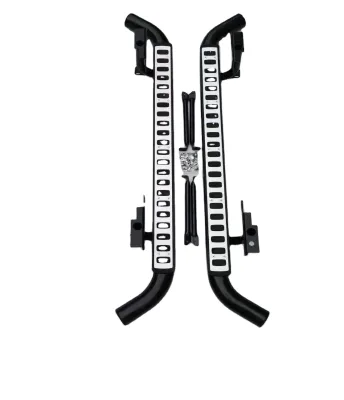 Side Step 110 Fit for RR Old Defender Black and Silver