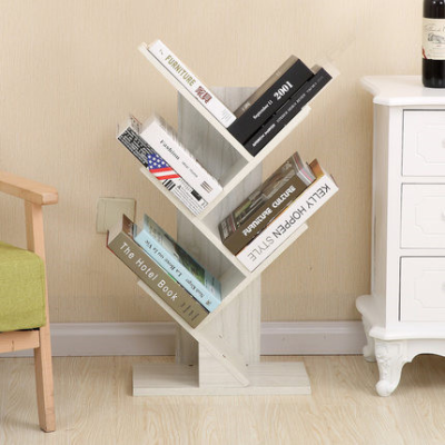 New Design Wooden Bookshelf Space Saver Bookcase