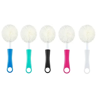 Household Kitchen Bottle Cleaning Brush Round EVA Sponge Cup Brush for Wine Decanters,Goblets, Champagne, Cups, Glasses