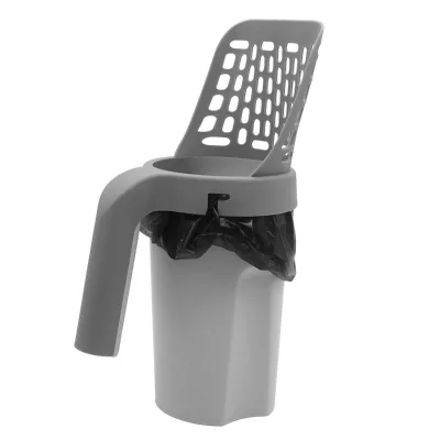 2 in 1 Eco-Friendly Plastic Cat Litter Scoop & Shovel with Large Capacity Litter Bag Portable Pet Poop Scooper with Odor Control