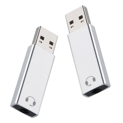 2in1 Headset Virtual 7.1 Channel 3D Sound Card USB Driver Interface External Audio Sound Card 3.5mm for Headset