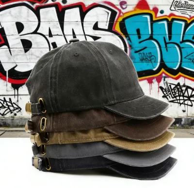 Classic Low Profile Adjustable Strapback Fruit Letter Distressed Washed Cotton 6-Panel Dad Hats Vintage Baseball Caps Unisex