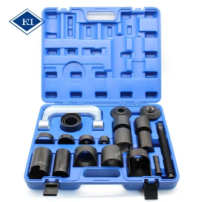 FENGJIE 21 Pcs Ball Joint Press Remover Installer Tool Service Press U Joint Removal Kit 4 Wheel Drive Adapters 45#carbon Steel