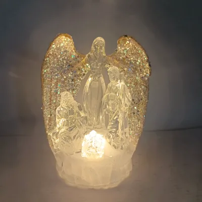 Wholesale Christmas Decorations Led Angel with Holy Father Virgin Holy Family Series