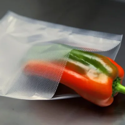 Clear Three Side Seal Vacuum Embossed Sealer Bags Food Saver Nylon Plastic Packaging for Pet Food