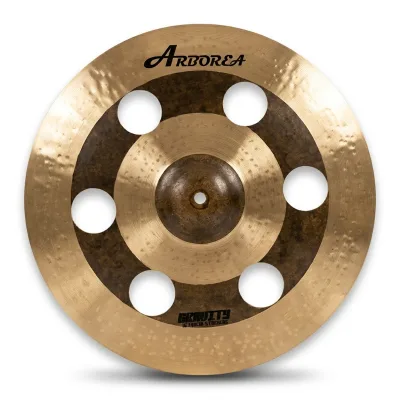 Professional 16 Inch B20 Bronze Cymbal Stacker Gravity Series Perforated O-Zone Crash Cymbal for Drum Kit Set