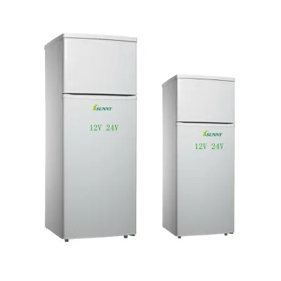 China Manufacturing 188L Top-Freezer 2-Door Refrigerator 12V DC Solar Compressor Fridge for Hotel Car Battery Household Fridge