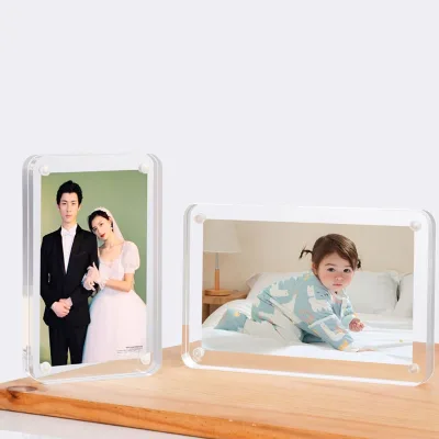 Clear Acrylic Picture Frame Customize Free Standing Desktop Photo Frame Wall Display Hanging Picture Transparent Frame