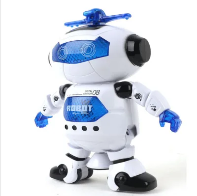 Wholesale 2024 New Children Intelligent Educational Battery Operated Electric Smart Light Music Walking Toy Dancing Robots Kids