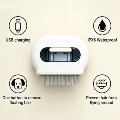 Pet Grooming Kit for Dogs & Cats with Water Mist Spraying Rechargeable Long-lasting Battery Life Eco-Friendly Portable Easy Use