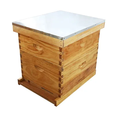 New 20mm Thickness High Capacity Langstroth 10 Frame Type Waxed Beehive with Fir Wood Construction Made in China for Beekeeping