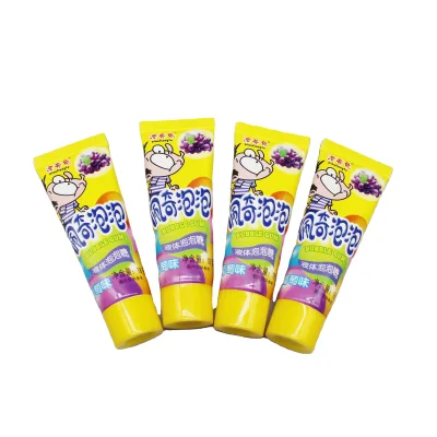 Halal Custom Fruit Flavor Toothpaste and Bubble Gum Chinese Manufacturer's Hot Sale Product with Sweet Taste Packaged in a Bag