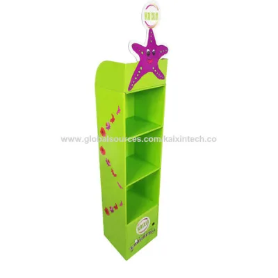 Cardboard display stand toy display shelf retail display rack custom cardboard display with door