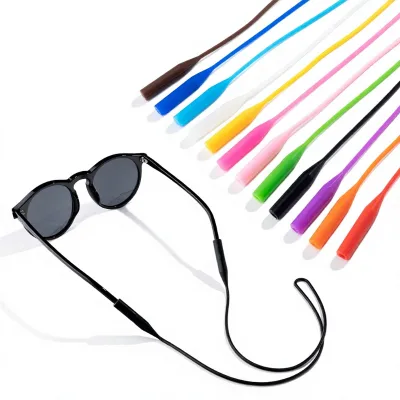 Outdoor Camping Adjustable Silicone Sports Sunglass Holder Strap Safety Glasses Neck Cord String Eyeglasses Parts