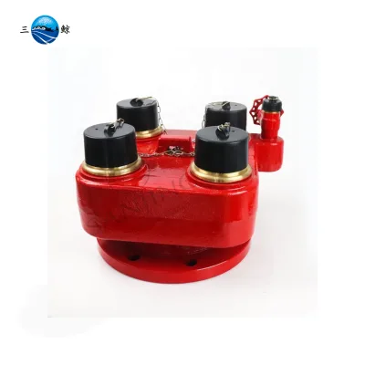 Factory Price 2.5 Inch Fire Dividing Breeching 18 Bar Fire Water Segregator 4 WAY Breeching Inlet