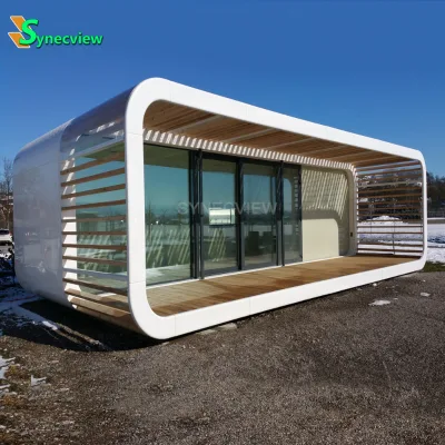 2023 Luxury Space Mobile Home Luxury Airship Sleeping Pods Capsule Hotel Light Tiny Home Villa for Vacation Apple Style