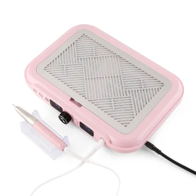 New Arrival 170w Nail Equipment Manicure Salon Dusting Rechargeable Brushless Double Turbo Nail Polisher Dust Collector