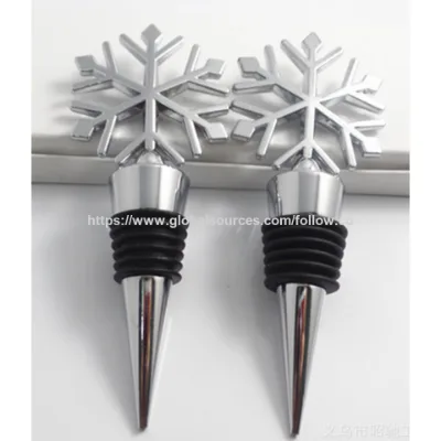 Bottle stopper & Wine stopper with snowflake logo opener
