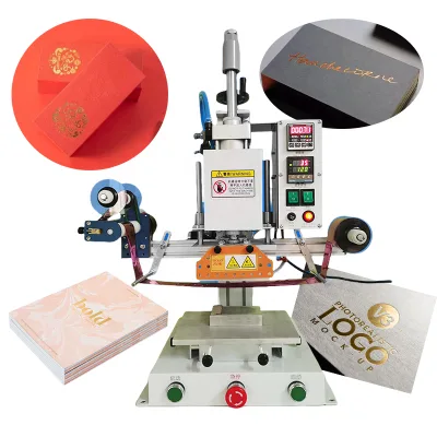 Leather Gilding Press Pneumatic Hot Stamp Foil Stamping Machine