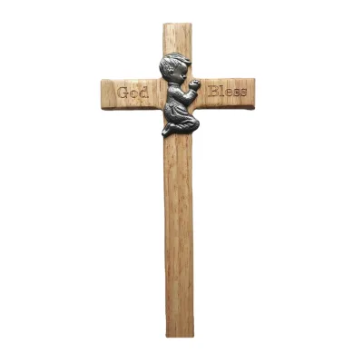 Manufacturer direct selling wooden cross solid wood pendant handicraft wooden cross