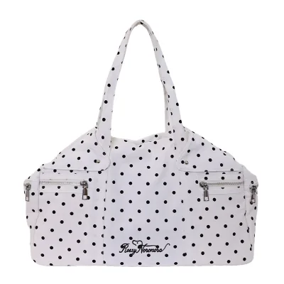 Korean Style Tote Bag 2026 New Arrival Fashionable Polka-Dot Shoulder Bag Large Capacity Canvas Zipper Women's Beach Bag