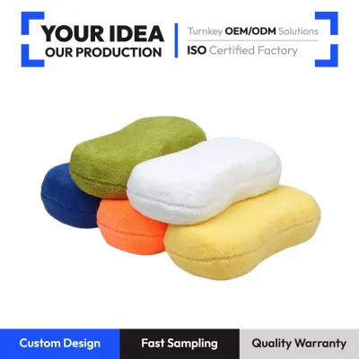 QT-P008 8-Shaped Microfiber Car Wash Sponge High Density Foam Cleaning Applicator Easy Washing Customizable Shape Auto Home