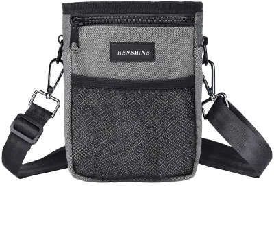 New Design Three Ways to Wear Dog Training Bag with Built-in Poop Bag Dispenser Easily Carries Denim Dog Treat Pouch