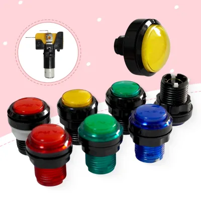 Support Multiple Specification Custom Flat Arcade Round Push Button Switch for Games Machine Accessories Flat Button