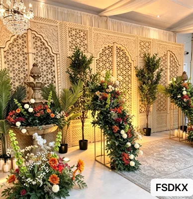 Modern Design PVC 3D Cutting Stage Hecis Heavy Duty Backdrop Stand for Wedding Events
