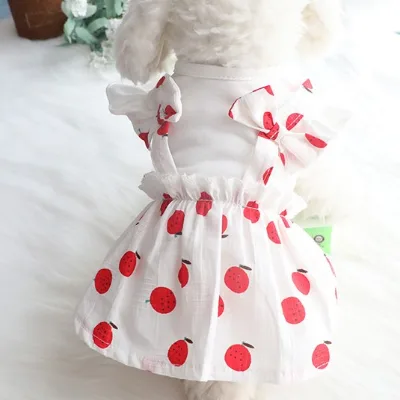 Wholesale Designer Dog Dresses Strawberry