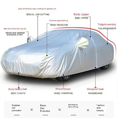 Wholesale Sunscreen Rainproof Cotton Velvet Thickened with Cotton Waterproof Hail Proof Folding Car Cover Outdoor