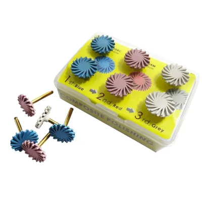 Denxy Dental High Quality Diamond Bur New Zirconia/Ceramic/Composite Polishers.RA Dental Polishing Kit Coarse Medium Fine Denta