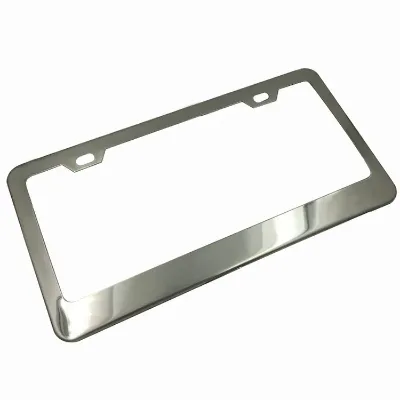 Custom Logo Car License Plate Frame USA Size Made of Durable Stainless Steel and Aluminum Metal