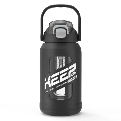 Wholesale Eco-Friendly Large Capacity Reusable Drinking Glass Water Bottles Custom Logo for Camping Direct Drinking Applicable
