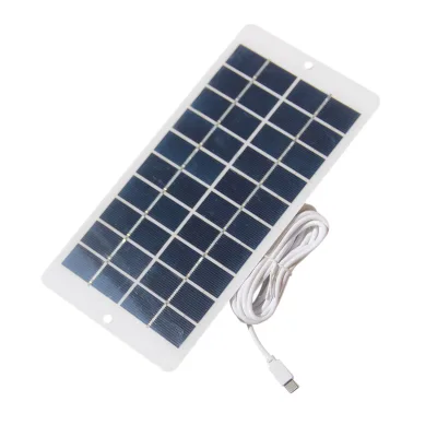 4.5W Solar Panel Charger 5V for Mobile Phone Outdoor Doorbell Monitoring CCTV Camera Low Power Type-C Charging