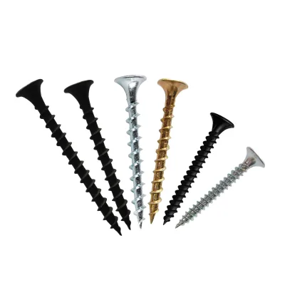 Fine Thread Steel Gypsum Screw 1-1/4 Inch Zinc Plated Black Oxide Self-Tapping Drywall Screw