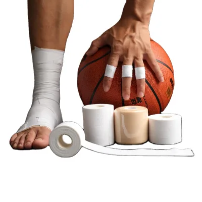 White Rigid 3.8cm Athletic Sports Tape Breathable Water Resistant Cotton Zinc Oxide 10m Wrist Support Boxing Fitness Exercise