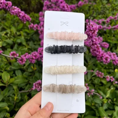 Women Trendy New Hairpin Fabric Cover Hair Alligator Clip for Decorative