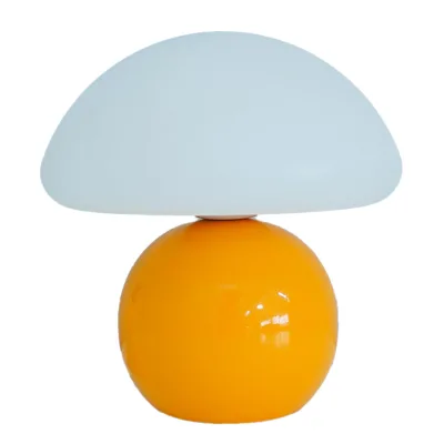 High-End Modern Design Cream-Colored Mushroom Table Lamp Retro Glass Atmosphere with Adjustable Color for Room Use Popular
