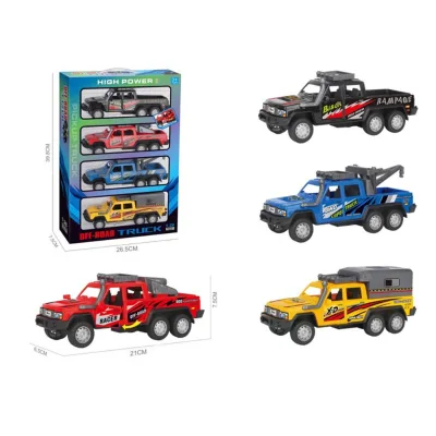 Hot Selling Friction Off Road Pick-up Truck Cartoon Inertial City Climbing Vehicle Truck Toys