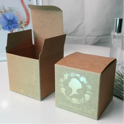 High Quality Recycled Brown Kraft Paper Card Customized Products Package Paper Box Kraft Paper Box with Hot Foil Stamping