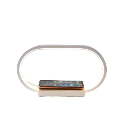 Geagood 9W Rechargeable Table Lamp Bed Side Table Lamp with 1A Mobile Phone Wireless Charging