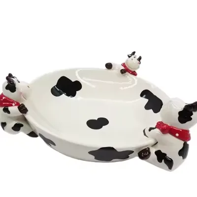 Cow Theme Ceramic Salad Bowls Serving Bowls Salad Bowls Personalized