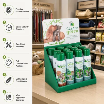 Custom Logo Corrugated Counter Display Packaging Box Eco Friendly Cardboard Grid Counter Display for Retail Store