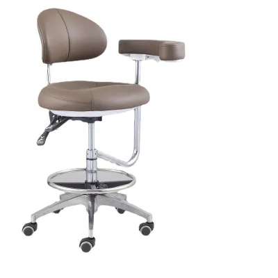 ISO Certified Metal Medical Hospital Standing Nurse Doctor Stool Chairs Noiseless Casters Portable Durable Manual Power Source